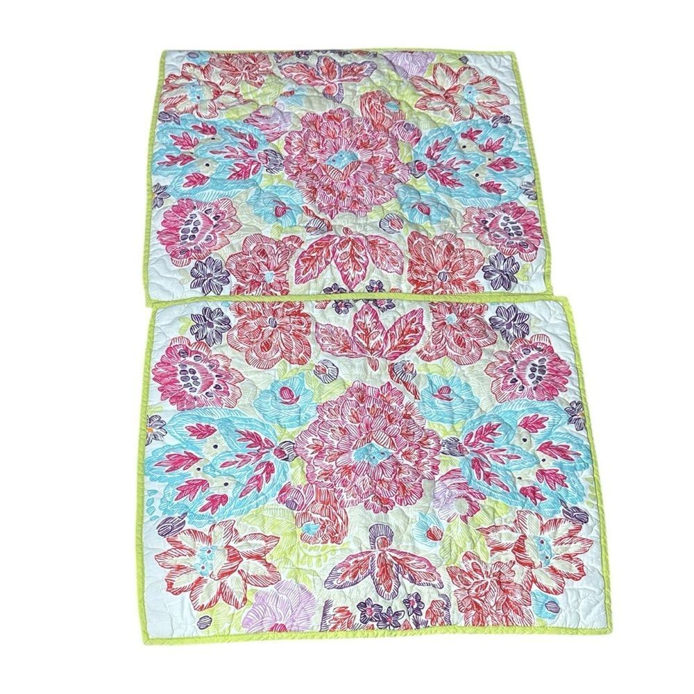 Cost plus world market set of (2) pillow case‎ shams colorful floral boho